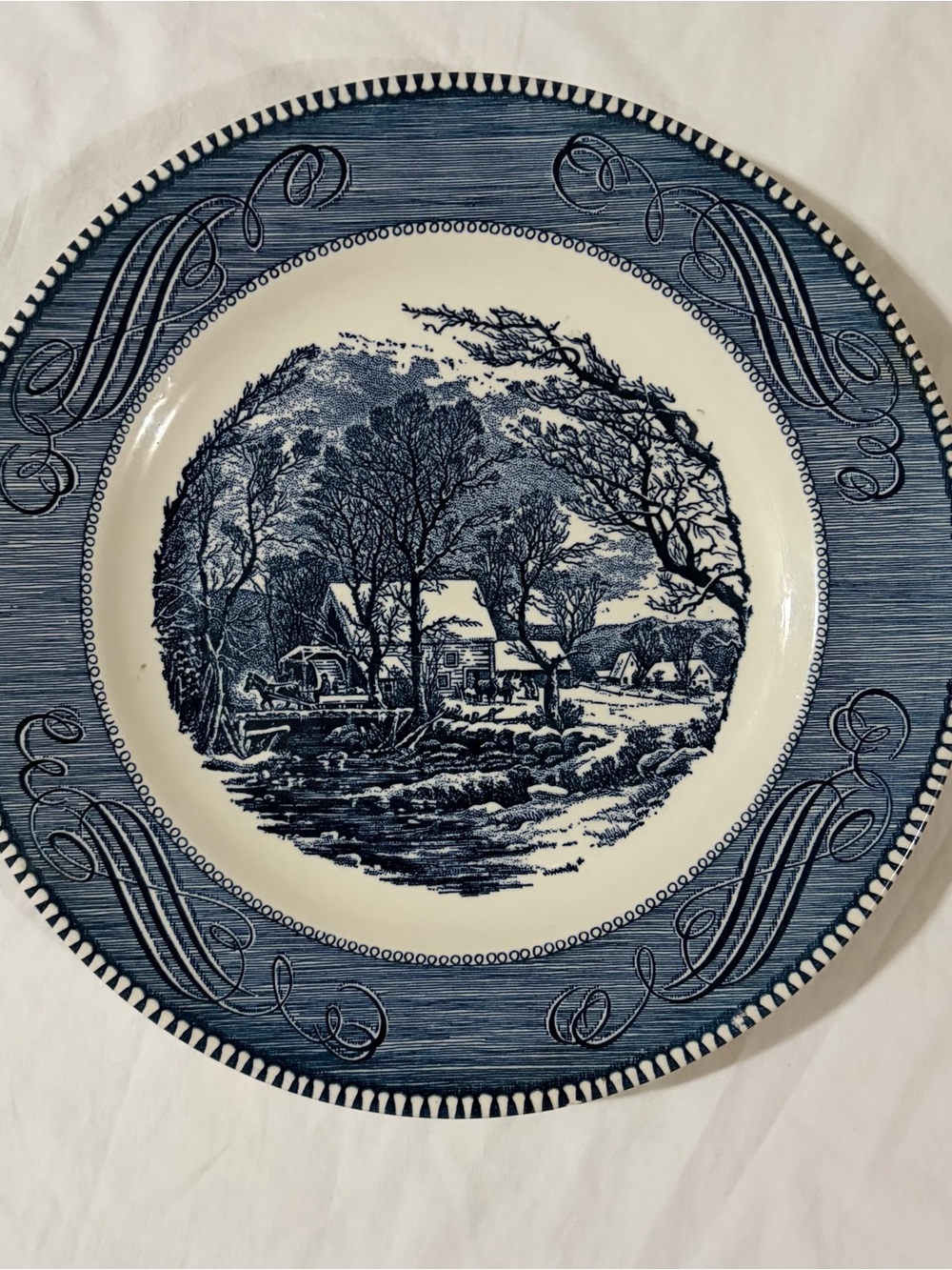 Vintage Currier & Ives plate